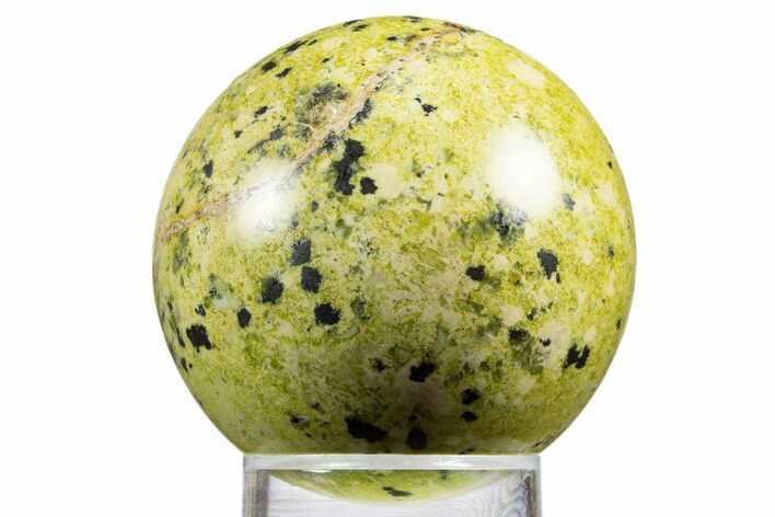 Polished Lizardite With Hematite Sphere #342316
